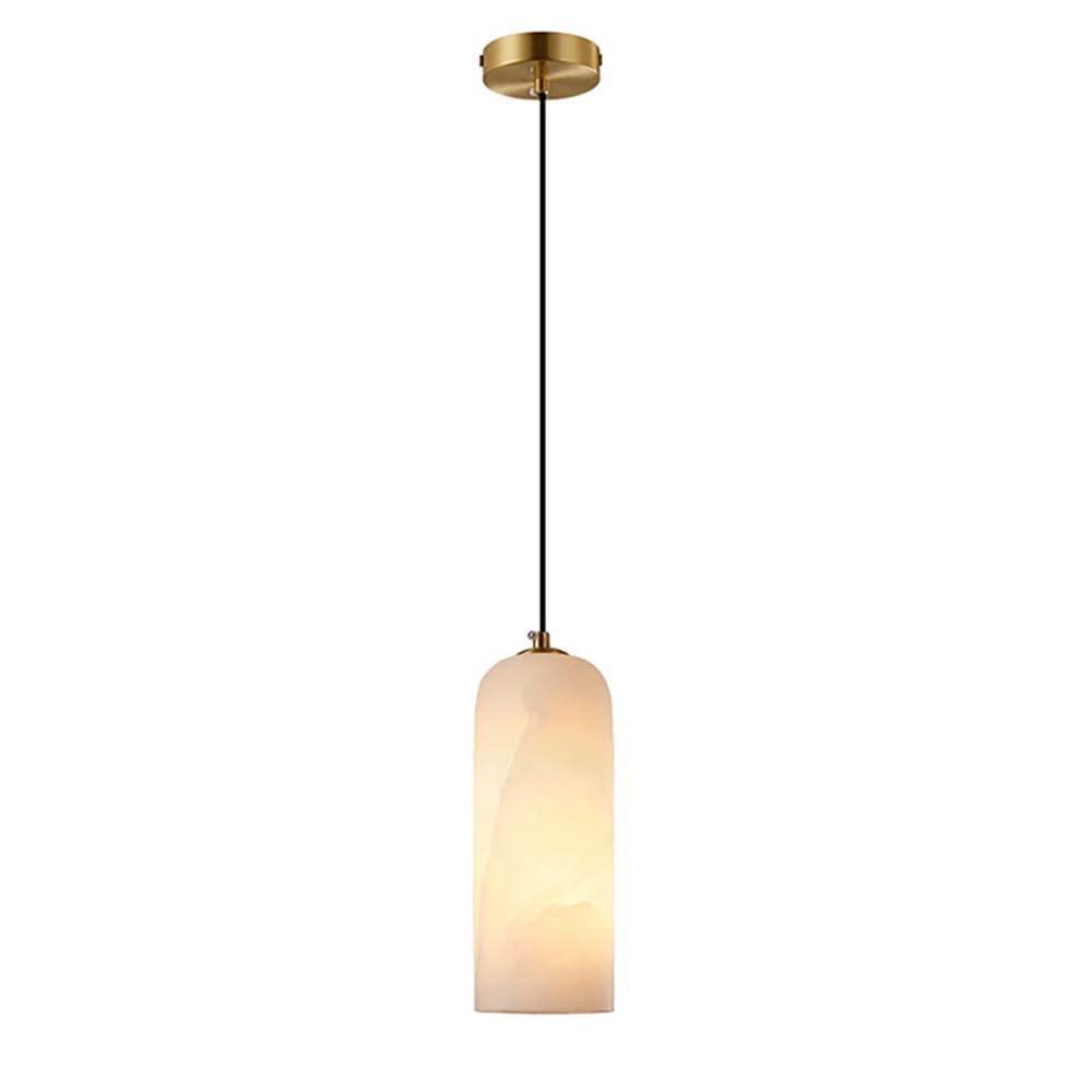 Luminaire suspendu minimaliste moderne en marbre blanc pour îlot