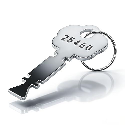 Honkador 25460 Fire Alarm Panel Key, Alarm Box Key for Gamewell,For Fire and Rescue, Silver, with Key Ring