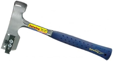 Estwing E3-CA Shingler's Hammer, Solid Steel Milled Face Hammer with Nylon Vinyl Shock Reduction Grip, 2.63-Pound
