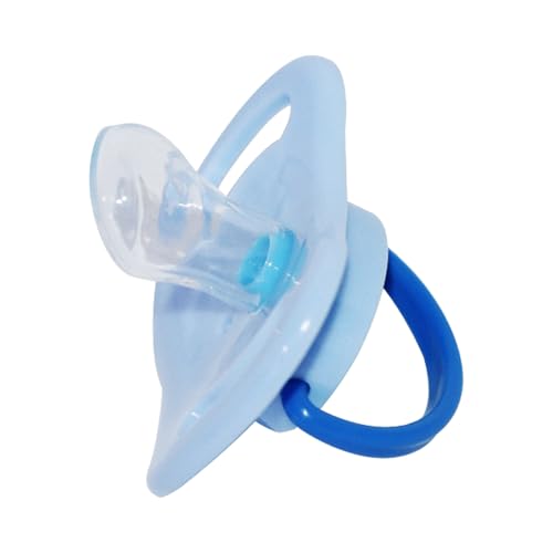 Puppy Pacifie - Chupete de silicona para mascotas, juguete calmante para perros y gatos, accesorios de chupete de silicona para perros y gatos (versión estándar: verde+azul + amarillo) BZa418 (azul