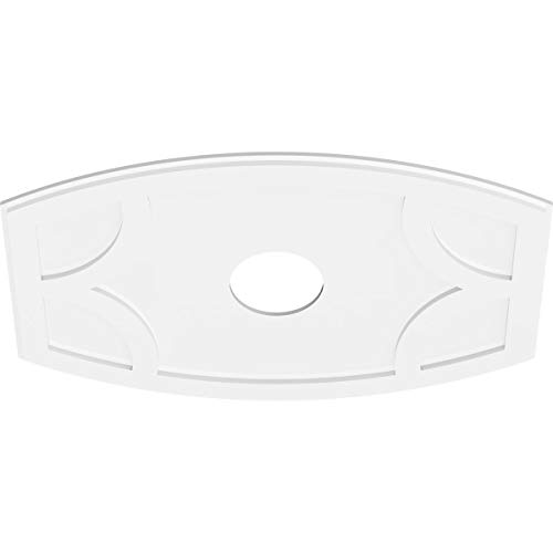 Image of Ekena Millwork CMP40X26KY-07000 Kailey Architectural Grade PVC Contemporary Urethane Ceiling Medallions 40 inchW x 26 5 /8 inchH x 7 inchID x 21 1 /2 inchC x 1 inchP