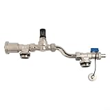 Valixirant Messing-Differenzdruck-Bypass-Ventil, für Fußbodenheizungsverteiler, automatische Entlüftung, Druckausgleich, 360°-Dual-Skala (bar/mH2O), selbstregulierend (Silber)