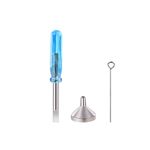 Jinlou Small Stainless Steel Funnel Filler Kit for Cremation Jewelry Urn Funnel Set Tiny Metal Funnels for Filling Ashes Keepsakes