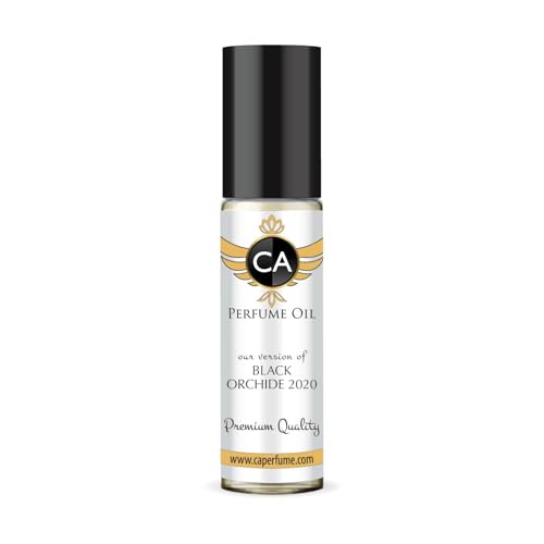 CA Perfume Impression of Black Orchide 2020 Unisex Fragrance Oil Amber Floral Scent Long Lasting Perfumes for Women &amp; Men Travel Size TSA Ready Mini Parfum Body Oil Roll-on 0.33 Fl Oz 10ml