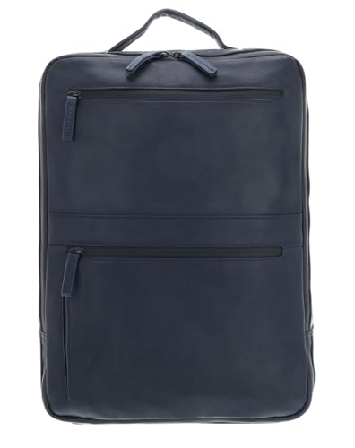 Sac à dos ordinateur portable cuir bleu marine Leonhard Heyden Den Haag 6753