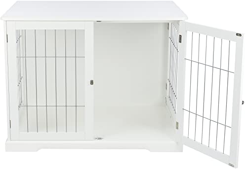 Trixie Pet Home End Table, Indoor Kennel, Furniture Style Crate, White, Large #TOP5