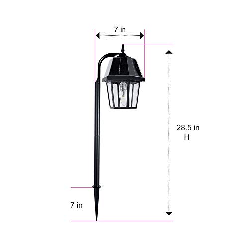 Gama Sonic Solar Garden Light or Landscape Pathway Lamp, Shepherd Hook, 7