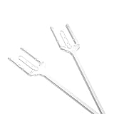 NX Garden 120 Pack 12' Plastic Clear Floral Picks Straight Fork Head Card Holders for Weddings,...