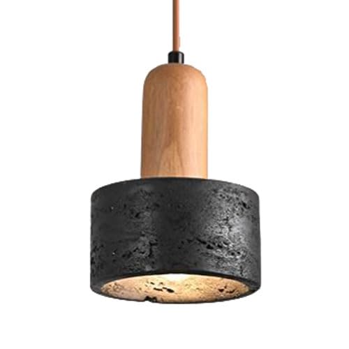 Lampe suspendue E27 en marbre et bois style nordique