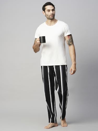 Image of Urban Scottish Men's Lounge Pants 100% Cotton Men's Lounge Night Pant Comfortable Leisure-Wear Lower with an Elastic Waist-Band and Regular Fit Track Pants, Machine Washable Stay at Home