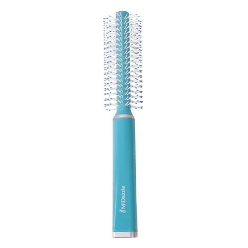 Midazzle Premium Round Blue Hair Brush for Styling, Detangling and Grooming for Men and Women | Straightens & Detangles Curly Hairs | Reduces Hair Breakage and Promotes Hair Growth | Best Hair Brush for All Hair Types (MIHB0029)