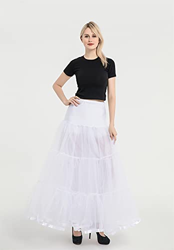 WOWBRIDAL Women's Ankle Length Petticoats Wedding Slips Plus Size S-XL4