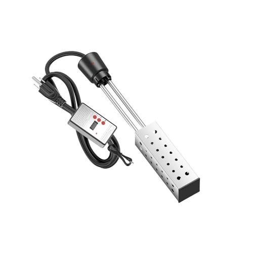 TopHomer US Standard Immersion Water Heater 1500W Quick Heating with 2 Options for Home and Outdoor Use (Thermostatic US 1500W)