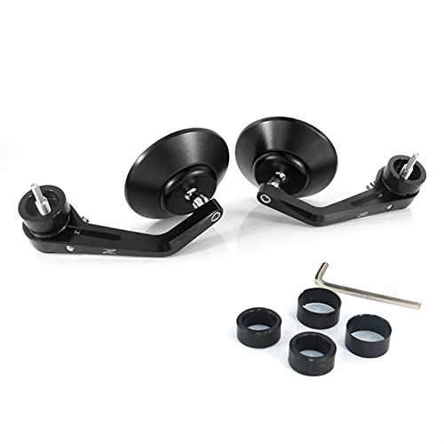 Espejos de manillar antirreflejos para Kawasaki Z650 Z900 con visión lateral ampliada negro 5