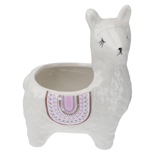 Pot alpaga blanc céramique à offrir comme décoration créative originale