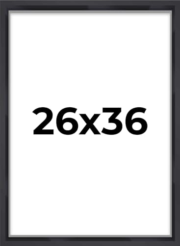26x36 Shadow Box Frame Contemporary Black | 3/4" Depth of Usable Space| Interior Size 26x36 or 36x26 Inches| UV Resistant Acrylic, Acid-Free Backing, Wall Hangers | Made in USA