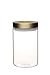 MasterClass Airtight Glass Food Storage Jar with Brass Lid, Transparent, 1 L (1.75 Pints)
