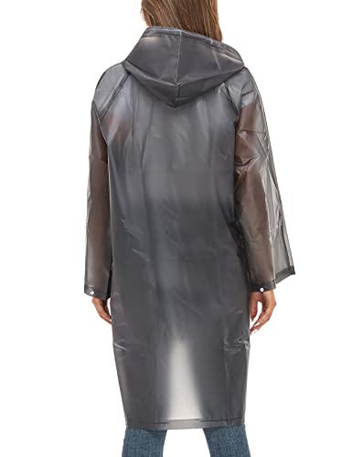 Image of Raincoats for Women Men Reusable Portable Waterproof EVA Long Rain Ponchos with Hoods