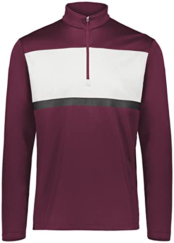 Holloway Sportswear Prism Bold 1/4 Zip Pullover L Maroon/White3