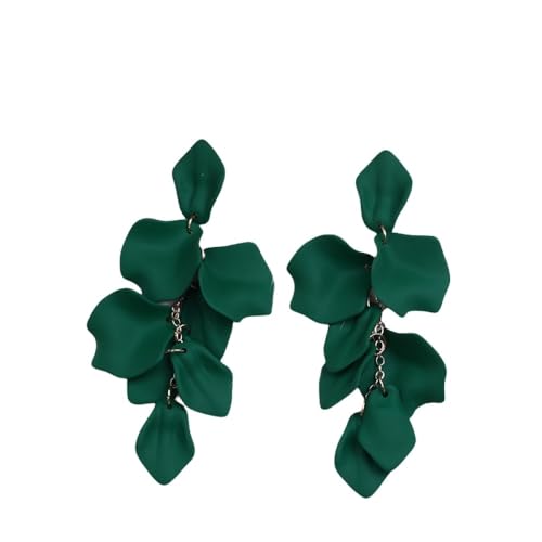 Petal fringe drop boucle d'oreille pour femmes élégantes
