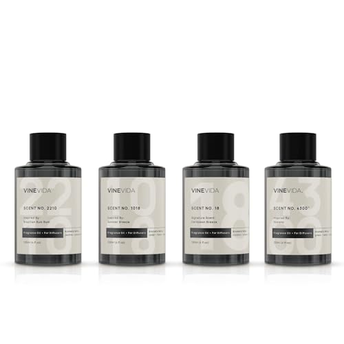 VINEVIDA Summer Diffuser Fragrance Oil Set (4-Pack)