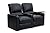 Octane Seating Octane Charger XS300 Leather Home Theater Recliner Set (Row of 2), Black by Octane Seating