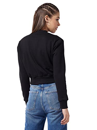 Image of Miss Chase Women's Polyester Full Length Round Neck Full Sleeve Solid Bomber Crop Jacket
