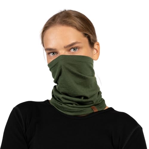 menique 100% Merino Schlauchschal – Herren Damen Einlagiger Langer 100% Merinowolle Loop Schal, Multifunktionstuch, Halswärmer, Motorrad Halstuch, Ski-Maske, für Outdoor &...