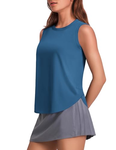 Image of PINSPARK Workout Tank Tops Woman Ice Silk UPF 50+ Athletic Yoga Shirts