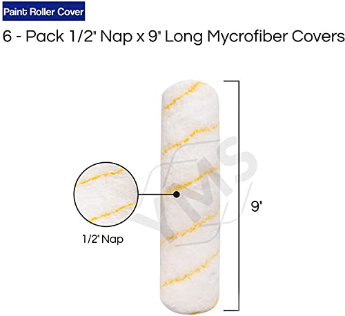Image of YMS Acrylic Fur Paint Pile Sleeve Roller with Handle for Wall Decor (Microfiber, 9 inch)
