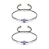 UNGENT THEM Evil Eye Anklet Bracelets for Women Nazar Kabbalah Red Protection BFF Friendship Ojo Turco Good Luck String Bracelets for Women Men Family