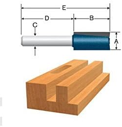 Bosch 85232MC 3/4 in. x 3/4 in. Carbide-Tipped Double-Flute Straight Router Bit