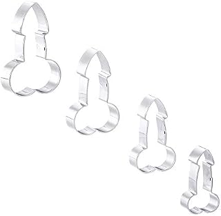 Funny Cookie Cutter Set - 4 Pcs Stainless Steel Fondant Biscuit Molds Cutter