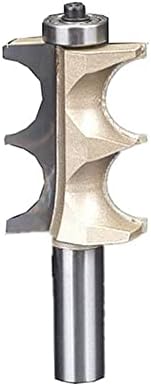 Profession Double Bead Furniture Trim & Molding Router Bit, 1/2 Inch Shank Multi-Beading Column Milling Cutter, Tungsten Carbide Top End Bearing Woodworking Tools, Cutting Diameter (3/4in)