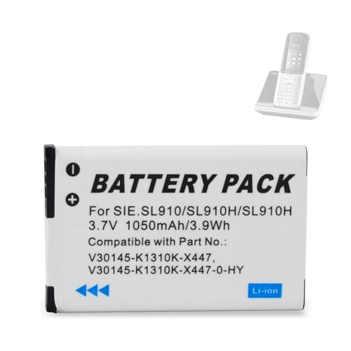 Pickle Power 1050mAh Batería de Litio para Siemens Gigaset SL910 SL910H SL910A Teléfono sin Cuerda,Compatible con V30145 K1310K X447 V30145 K1310K X447 0 HY