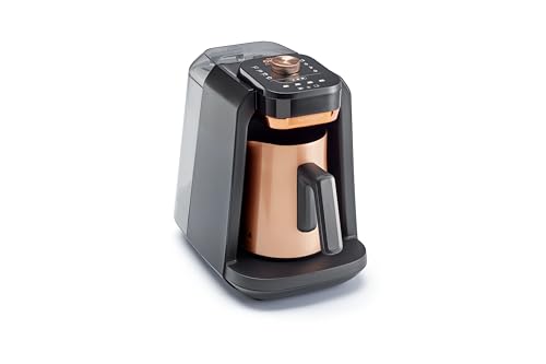 Arzum OKKA Rich Pro Plus automatic Turkish Coffee maker Milk Drinks & Different hot beverages maker Stainless still Pot (With Water Tank) - OK0038-0400 - Copper. 1 year Manufacturing Warranty
