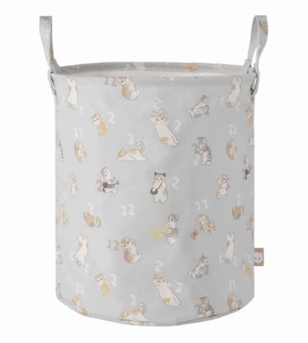 ラウンドバスケット ライトグレー モフサンド mofusand 収納 ランドリー