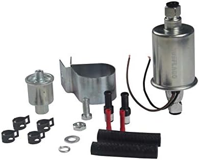 Queflago E8012S Universal Electric Fuel Transfer Pump 12V Inline External 5/16inch 5-9PSI Gas Diesel Compatible with Marine Carburetor