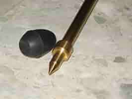 見附工業チェロエンドピン　チタン入り真鍮（先端までチタン）10mm 見附精機工業製 チェロエンドピン チタン入り真鍮／先端チタン