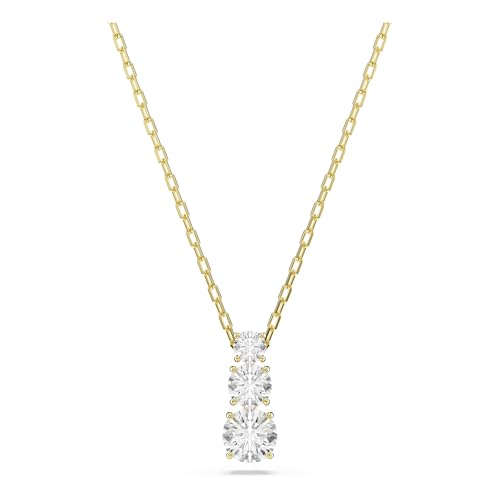 Swarovski Pendente Stilla Attract, Taglio Round, Bianco, Placcato color oro
