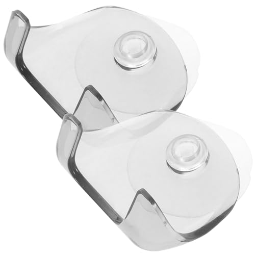 FOMIYES 2pcs Suction Cup Razor Holder Shower Razor Rack Wall Mount Bathroom Shaver Storage