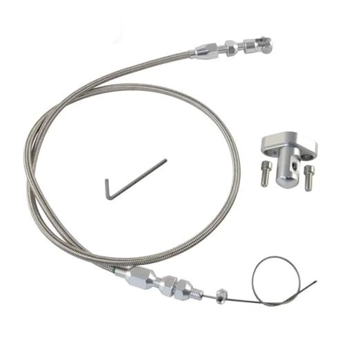 Câble d'accélérateur 36 pouces en acier inoxydable argent pour swap Chevy LS1 5,3l 4,8l