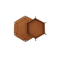 Plateau à Dés Pliable Double Face - Velours Et PU - 2 Pièces - Hexagonal - Portable - Protection Anti-Rayures - Cyan Et Noir