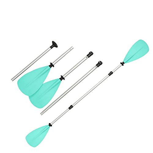 Lifyn2 Kayak Three-Section Combination Aluminum Alloy Paddle Single and Double Head Adjustable Paddle Surfboard Kayak Paddle (Color : Blue, Size : 175-220cm)