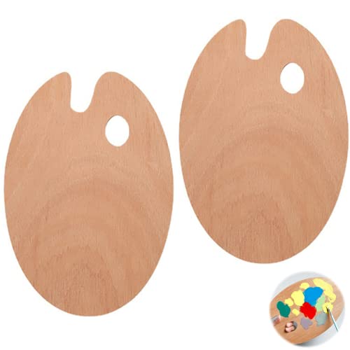 通用 WYGV - Tavolozza ovale in legno, acrilico