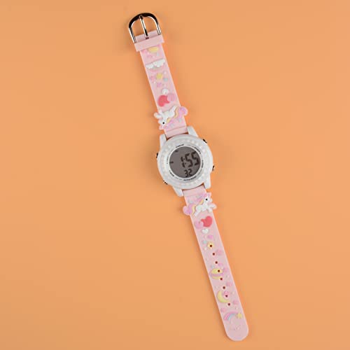Image of Kids Watches 3D Cartoon Waterproof 7 Color Lights Toddler Wrist Digital Watch with Alarm Stopwatch Birthday Gift for 3-10 Year Boys Girls Little Child