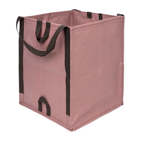 Image of DURASACK Heavy Duty Home and Yard Bags 48-Gallon Reusable Self-Standing Lawn and Leaf Bags Garbage Can with Reinforced Handles, Mauve