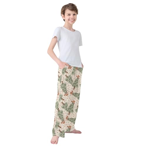 Boys' Pants Groovy Howdy Christmas Tree Long Bottoms Jogger Pants Elastic Waist Trousers with Pockets S-XL4