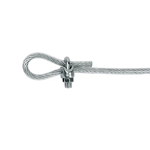 Image of 6 Pieces M5 Stainless Steel Wire Rope Cable Clip Clamp 3 /16 inch Wire Rope Cable Clip