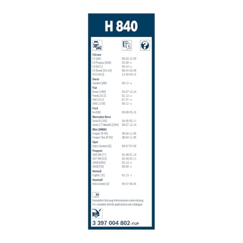BOSCH Balai d'essuie-glace arrière H840 3397004802 – vue 3